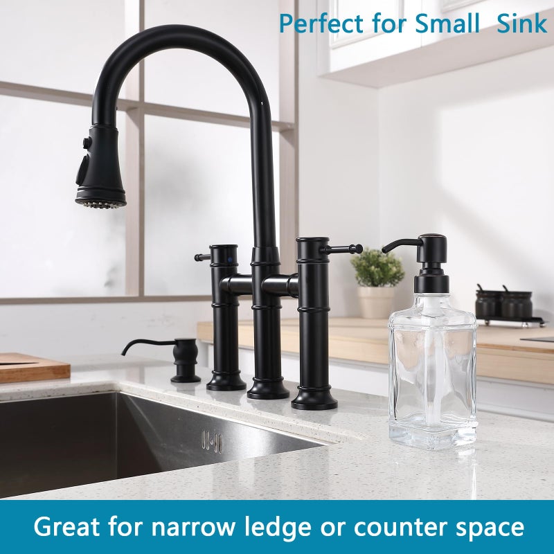 GICASA Glass Soap Dispenser with Pump, Stainless Steel and Brushed Nickel Countertop Soap Dispenser 13oz - Image 3